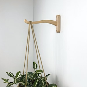 8 Zoll Langer Holzpflanzenhaken für hängende Makramee | Indoor Wandhalter Halterung für Pflanzentöpfe