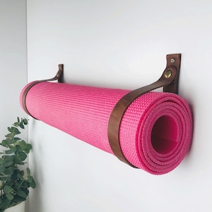 Hanging yoga mat rack discount