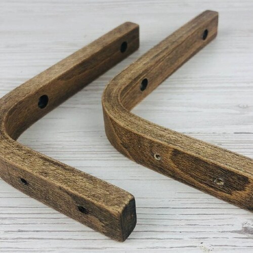 Wood Wall Shelf Brackets Set Floating Brackets for Shelves Etsy