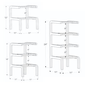 Zapatero estrecho de madera – Almacenamiento para la entrada en 2, 3 o 4 niveles imagen 19