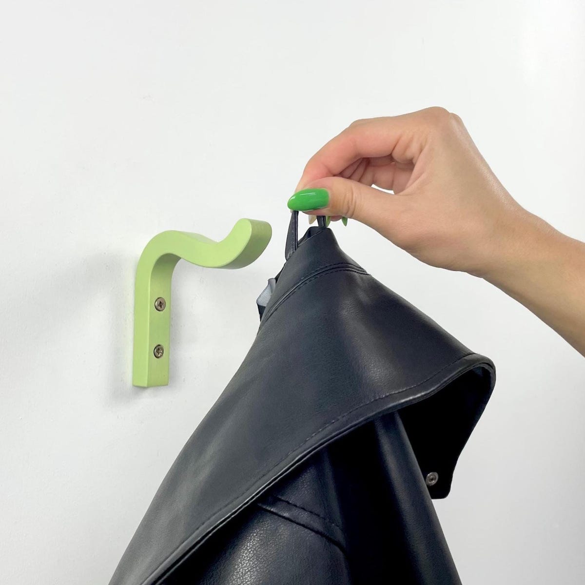 Colorful Wavy Wood Hook for Wall | Cute Unique Wall Hanger for Headphones, Towels and Bags | Maximalist Dopamine Home Decor - Etsy