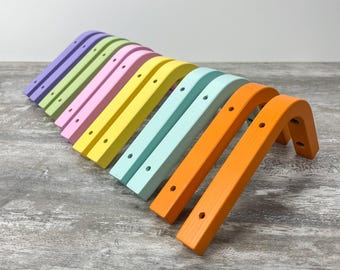 Soportes de estante de madera de colores / Soportes decorativos para estantes flotantes