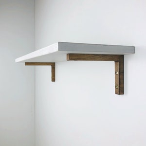 6 Inch Wall Wood Shelf Brackets for Floating Shelves, L Shape