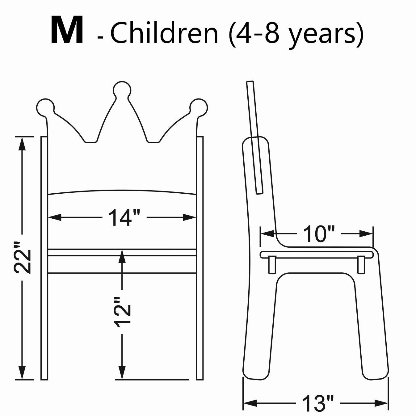 Princess crown chair for girls room Wooden kids chair Etsy