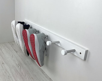 Buy White Wall Mount Shoe Rack for Entryway Shoe Peg Storage