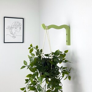 Purple Wavy Plant Hanger Hook for Wall | Macrame Plant bracket | Colorful Dopamine Home Decor image 10