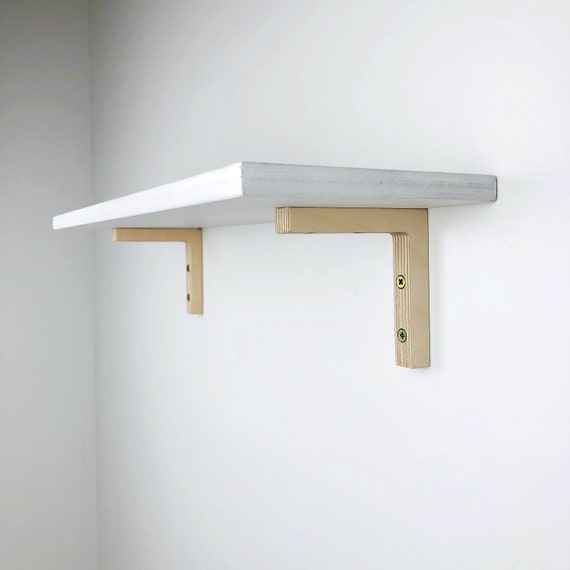 Small Wooden Shelf Brackets L Shaped Wall Brackets for Floating Shelves Etsy