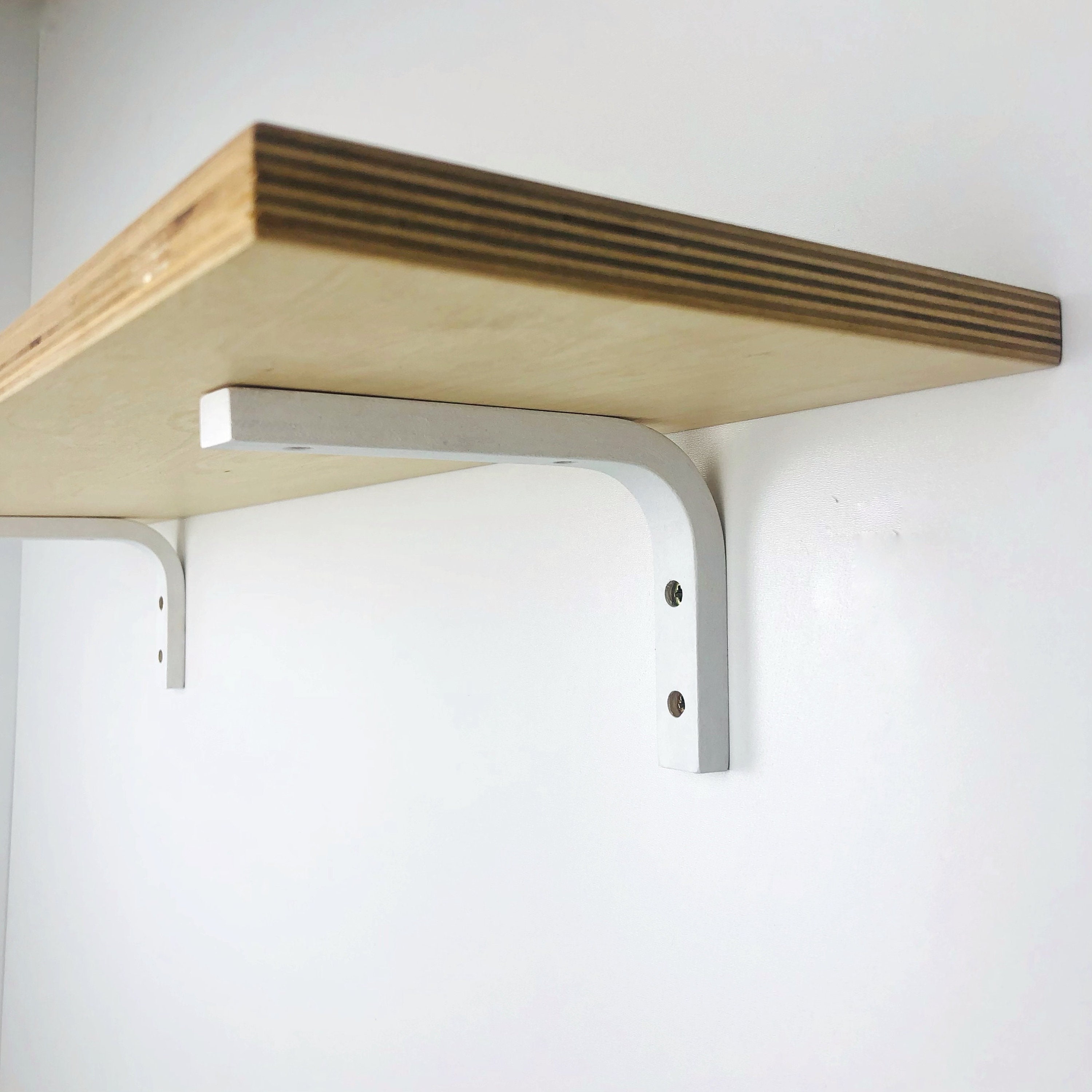 6x4 White Shelf Brackets for Floating Shelves Wood Etsy
