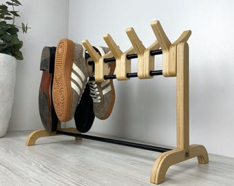 Support à chaussures en bois double face | Range-chaussures unique pour entrée | 6 paires