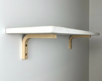 Wood wall shelf brackets set Floating brackets for shelves Wall brackets for shelving