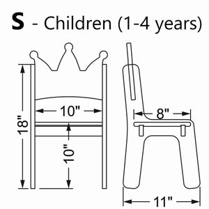 Princess crown chair for girls room Wooden kids chair Personalized chair for toddler Montessori furniture chair image 9