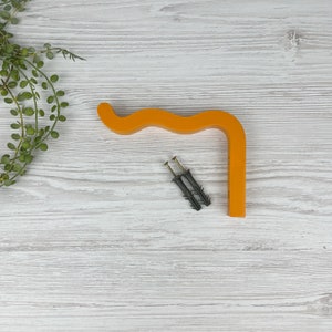 Wavy colorful plant bracket for wall, Indoor hanging plant hook, Bright plant accessories image 10