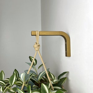 Crochet de suspension pour plantes de couleur bronze, support mural moderne pour plantes suspendues