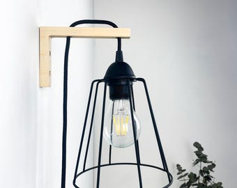 Wall Lamp Hook for Pendant Light – Wooden Bracket