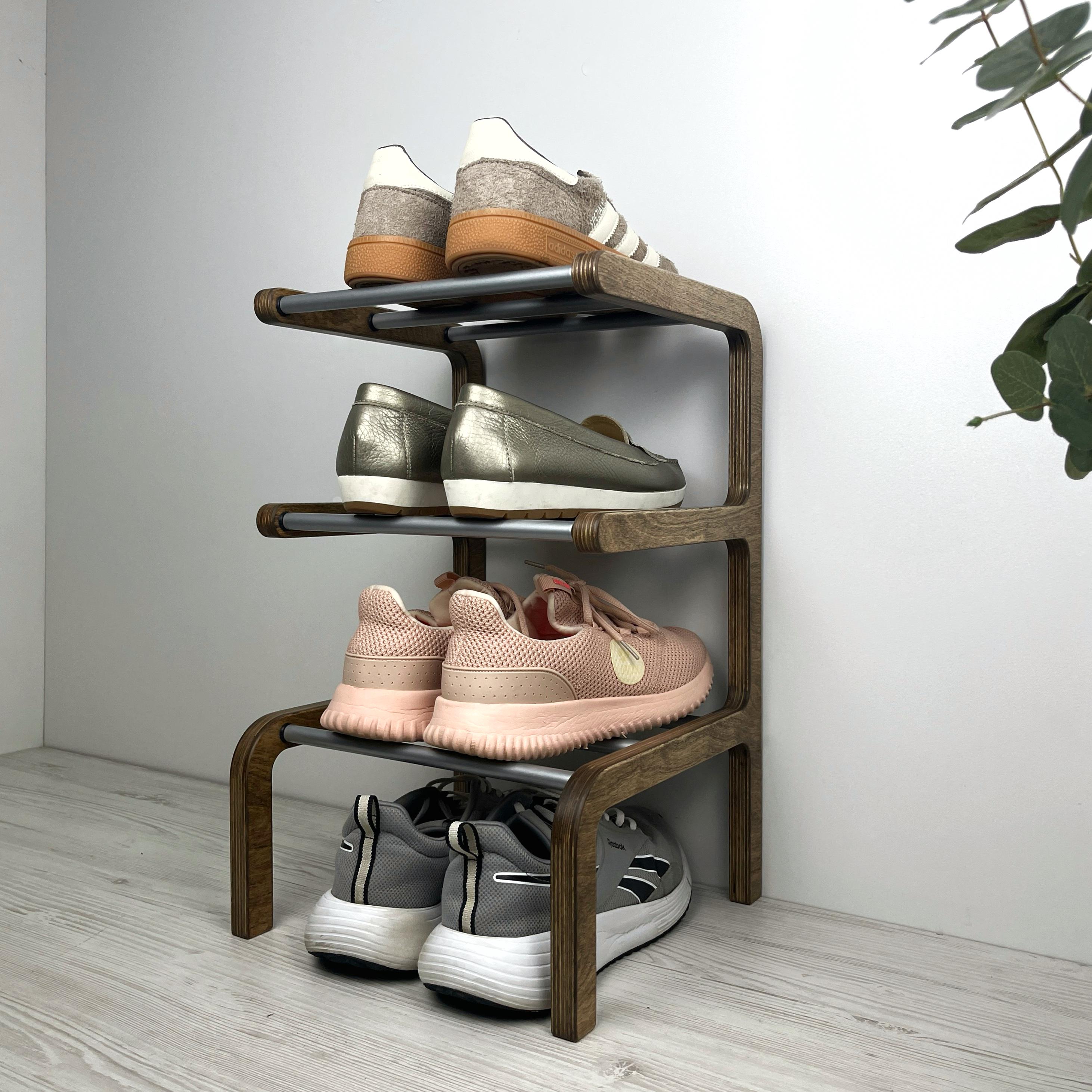 Scarpiera 3 Ripiani In Legno Bianco – Scaffale Salvaspazio Per Ingresso, 51x25x17 Cm, Facile Da Montare, Organizer Per Scarpe, Stile Semplice Europeo