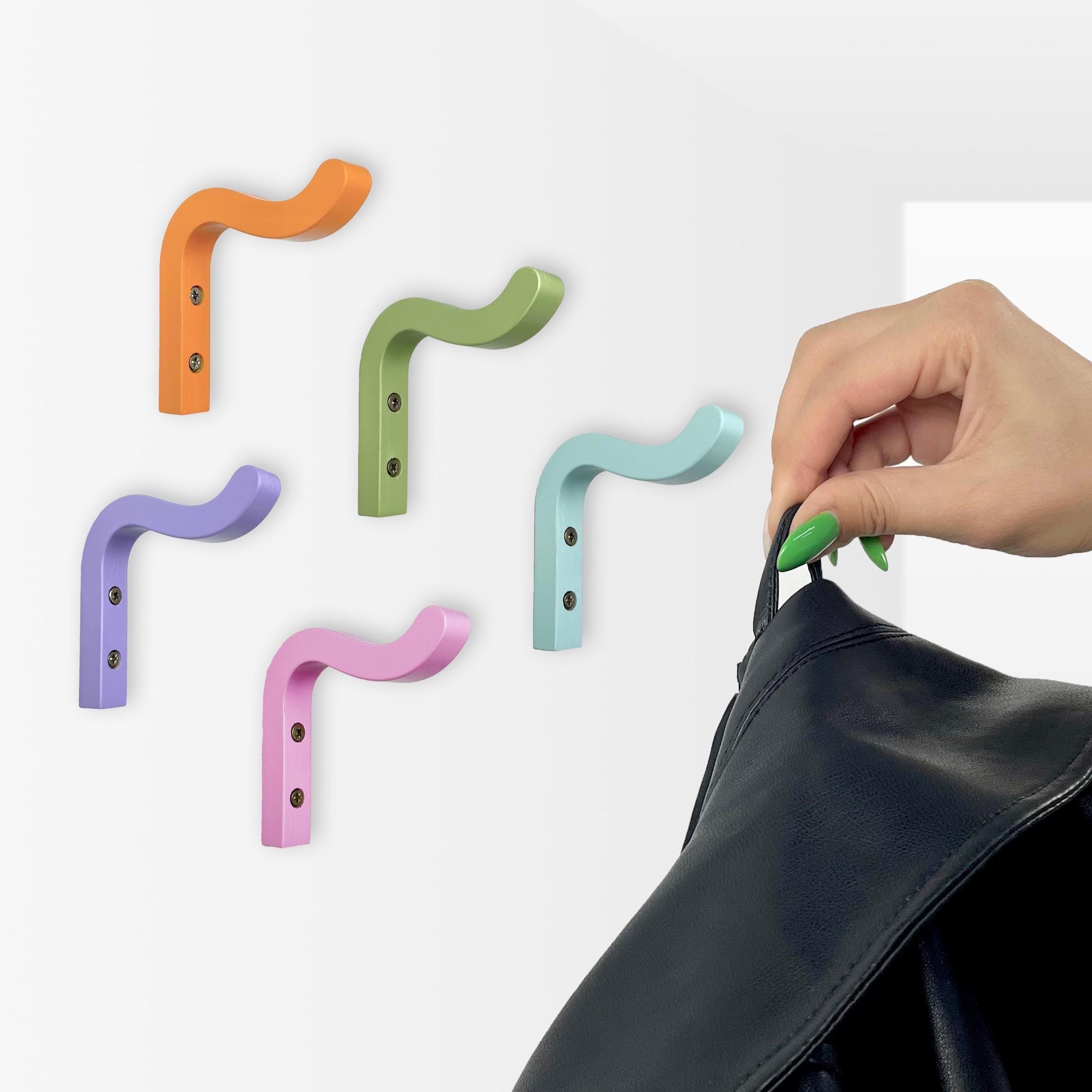 Wavy Colorful Wall Hook | Funky Unique Coat Rack | Maximalist Dopamine ...