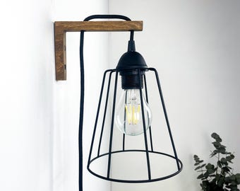 Pendant Light Wall Bracket – Wooden Hanging Lamp Hook