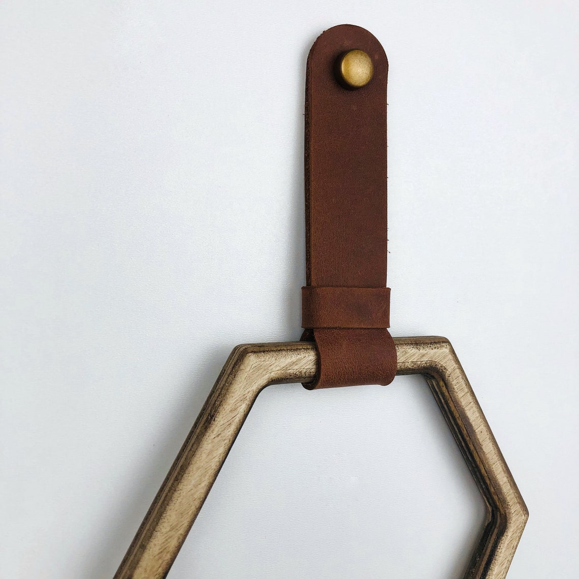 Hexagon Towel Ring for Bathroom Wooden Hand Towel Holder Etsy