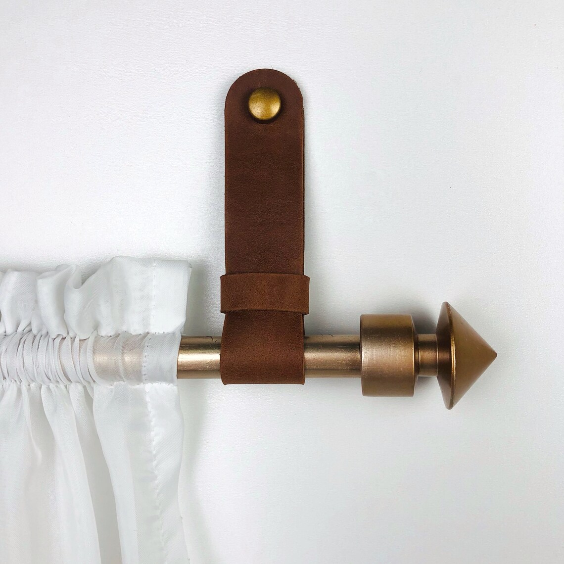 Leather Curtain Rod Holder Drapery Rod Brackets Wall Hanging - Etsy