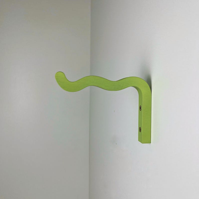 Purple Wavy Plant Hanger Hook for Wall | Macrame Plant bracket | Colorful Dopamine Home Decor image 9