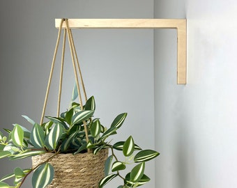 Long Wood Wall Plant Hook | Indoor Plant Hanger Bracket for Hanging Planter