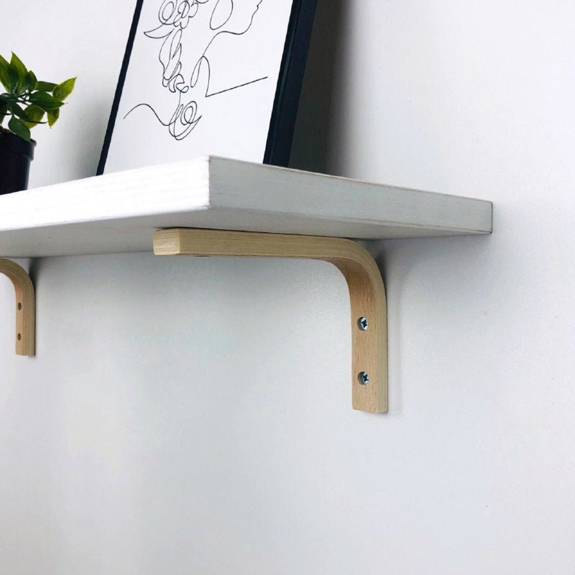 30 32 34 36 Inch White Floating Shelf Etsy