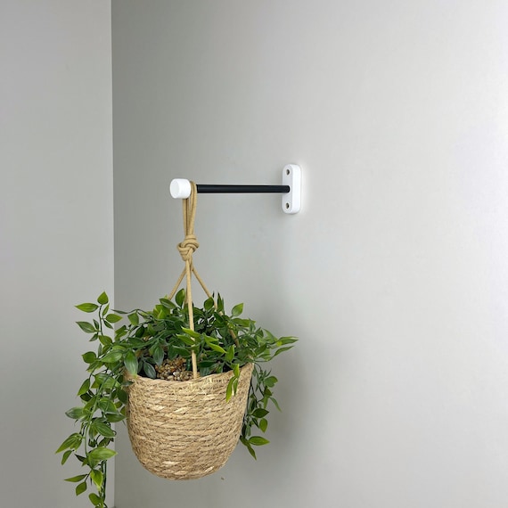 Wood & Metal Plant Hanger Hook, Indoor Wall Decor (10 Inch) - Etsy