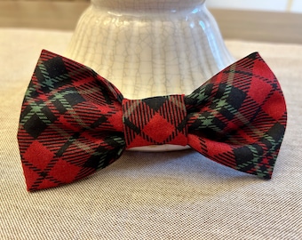 Classic Holiday Plaid Dog Bow/Bowtie