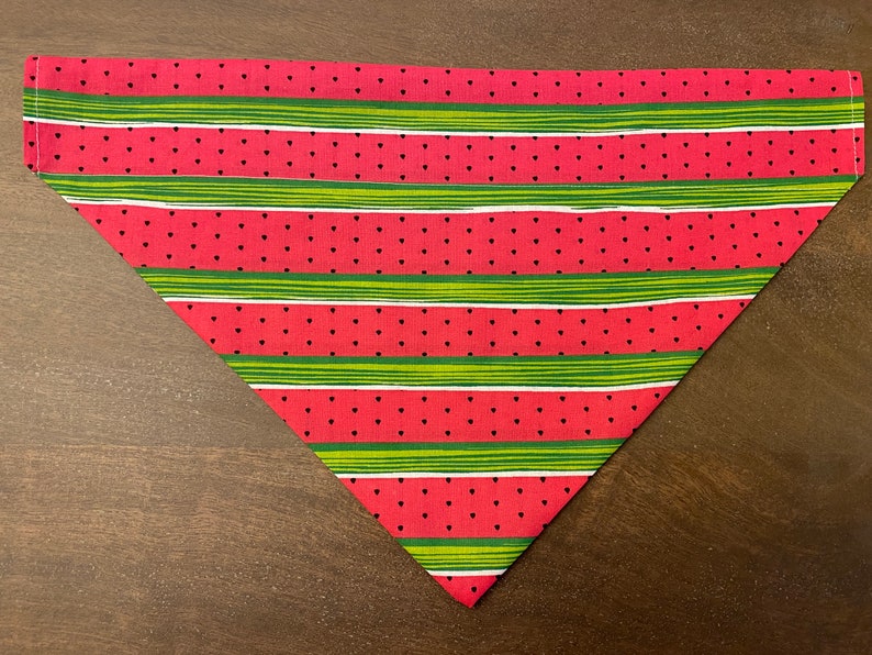 Sweet Watermelon Stripe Dog Bandana image 1