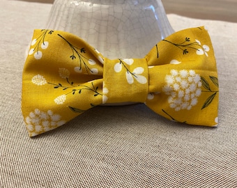 Mustard Flower Dog Bow/Bowtie