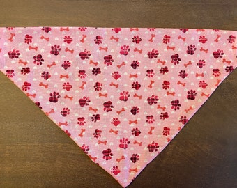 Pink Paw Dog Bandana