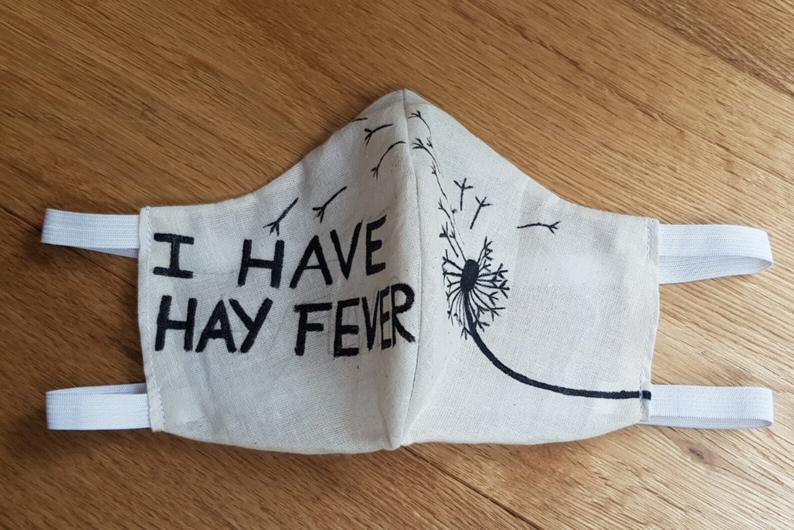 Hay fever FACE MASK Hand made Cool Design Hand painted Etsy