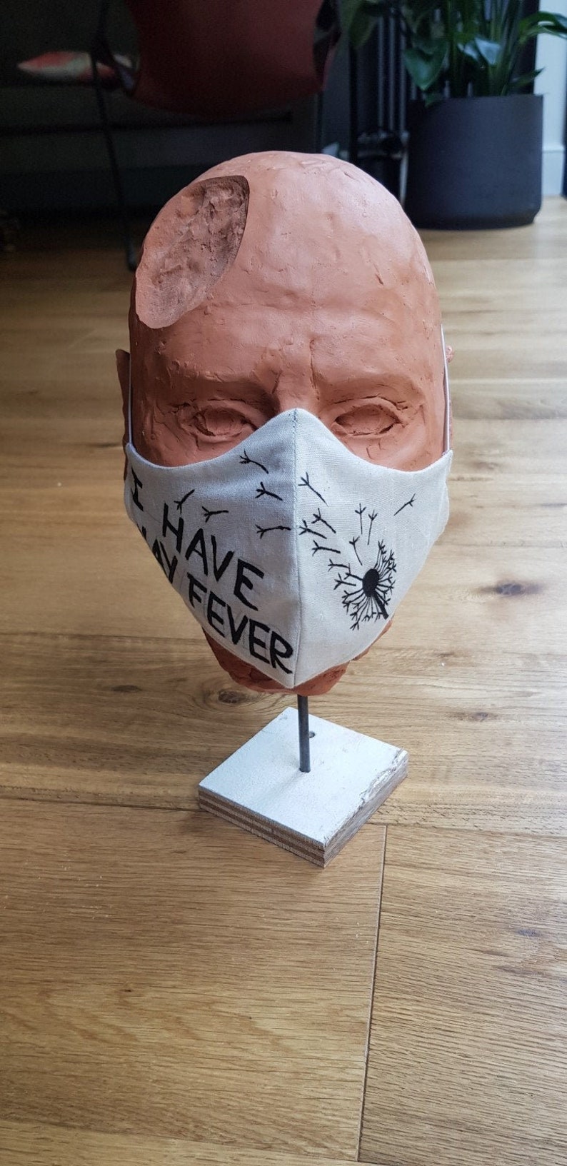 Hay fever FACE MASK Hand made Cool Design Hand painted Etsy