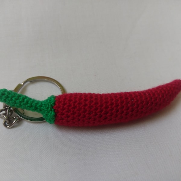 red hot peppers,keychain crochet,bag accessory,crochet chilli,crochet red hot peppers