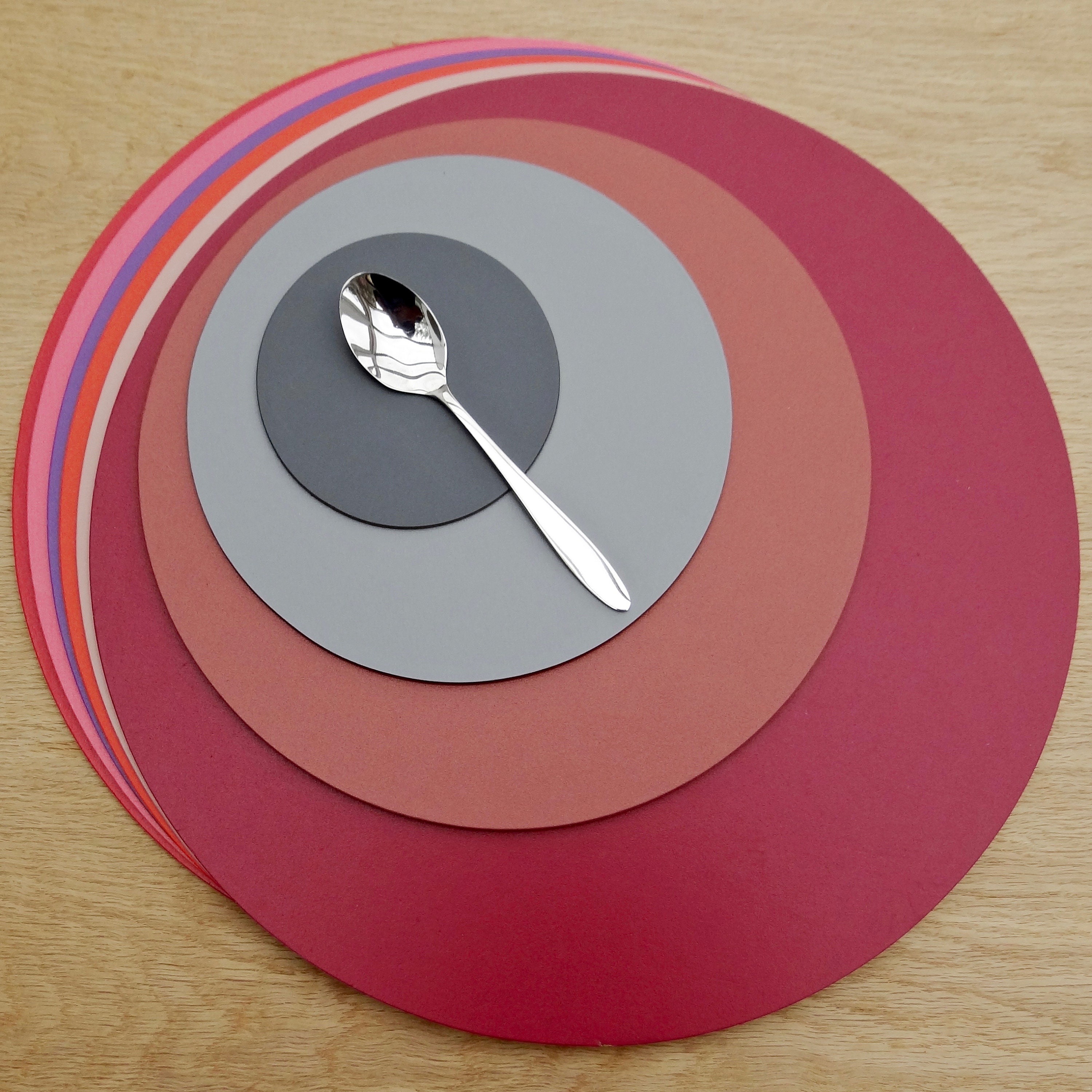 Round Leather Placemat Etsy