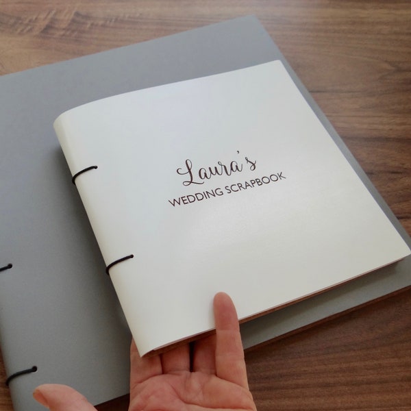 Personalised Wedding Scrap Book,  Leather Photo Album