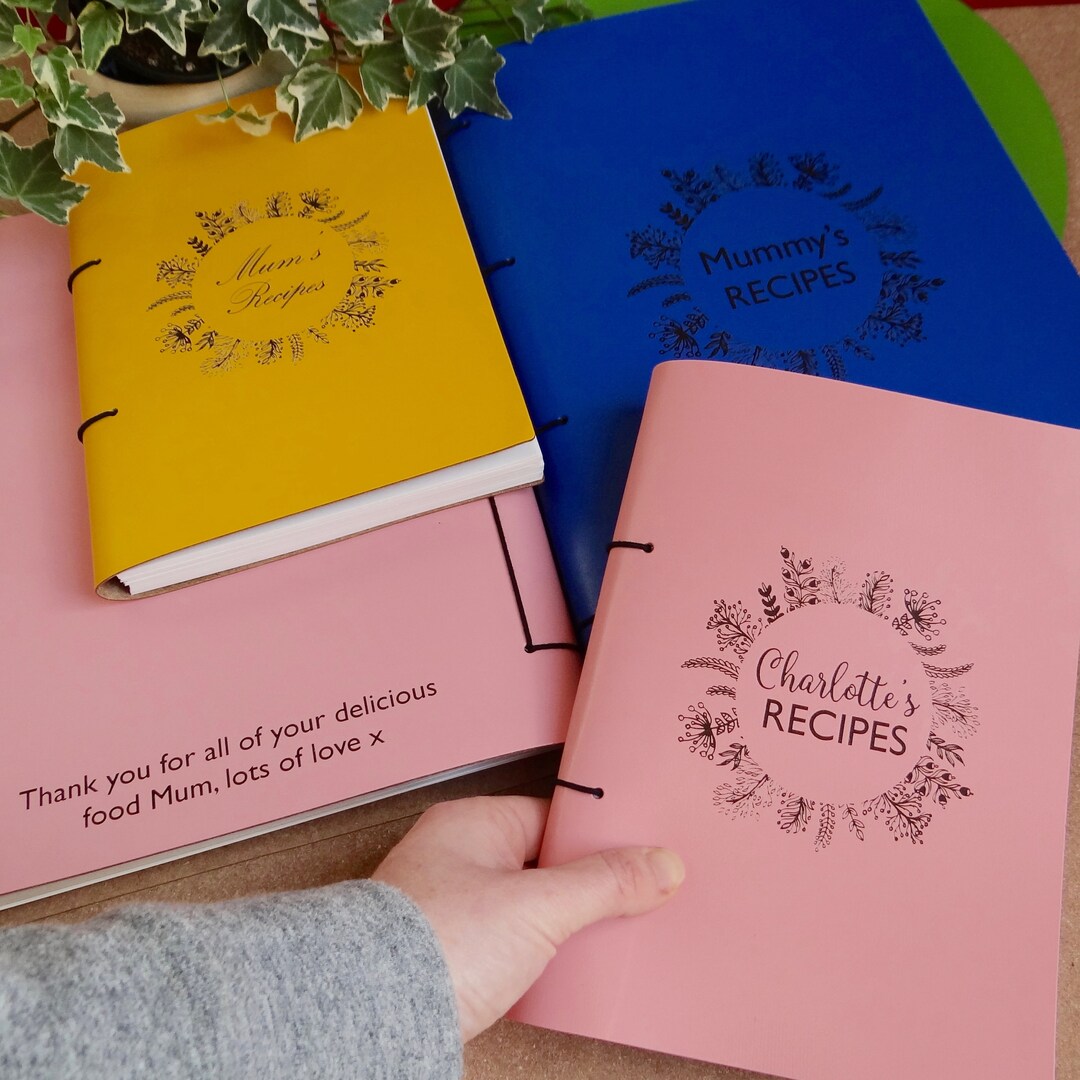 Personalised Leather Recipe Book Etsy UK