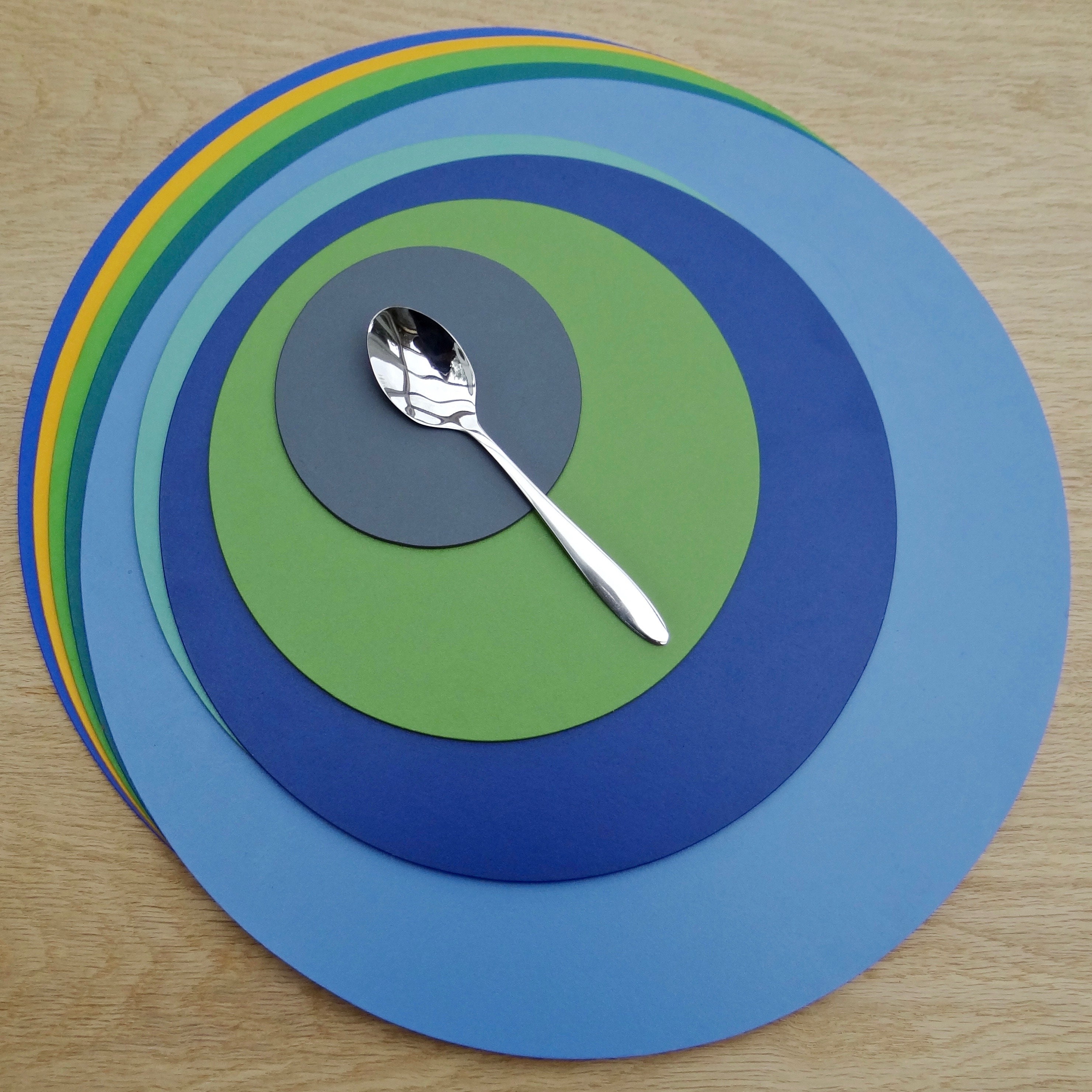 Round Leather Placemat Etsy UK