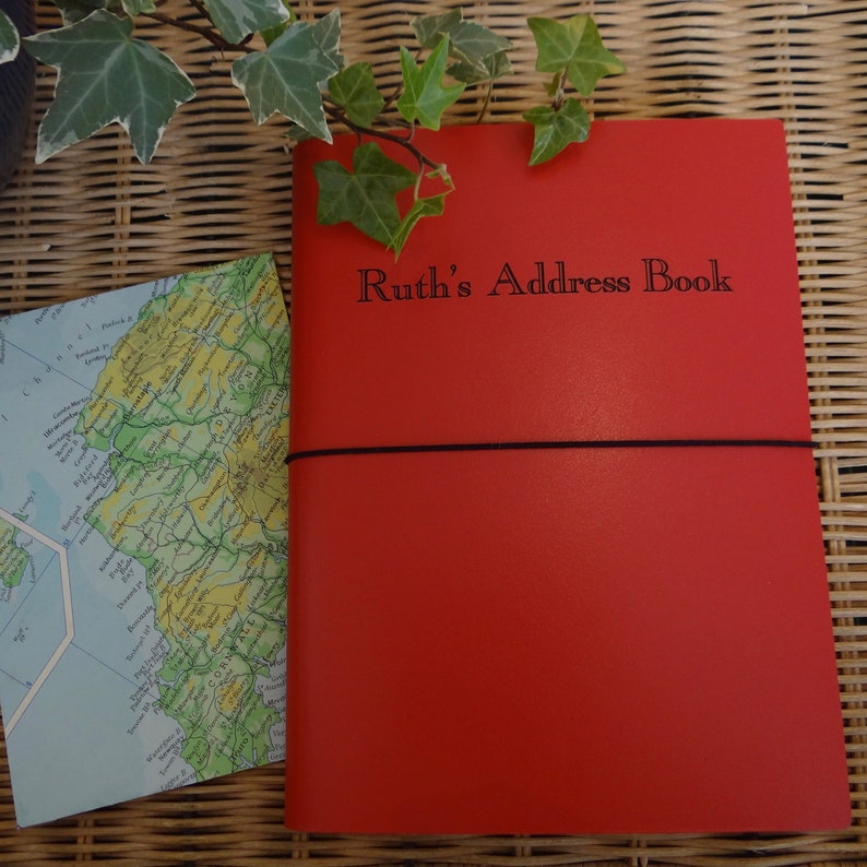 Personalised Leather Address Book Etsy UK