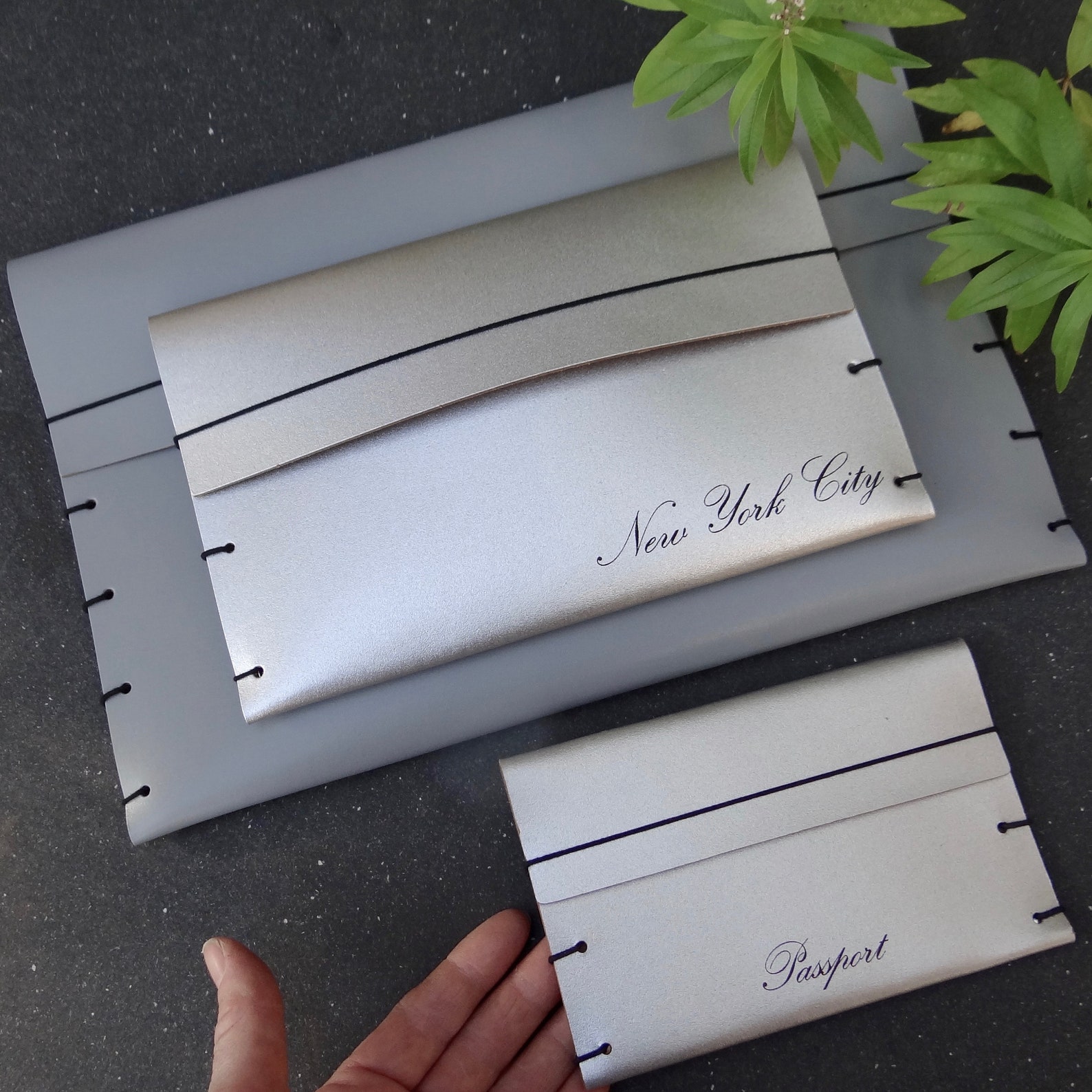 Personalised Leather Travel Wallet Etsy