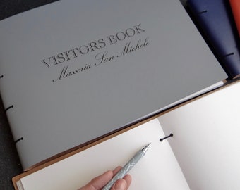 Leather Visitors Book