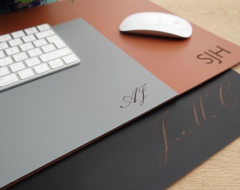 Personalised Leather Desk Mat