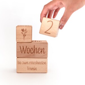 Mikito milestone blocks in German 6-piece set of blocks & countless milestones for pregnancy and your baby's growth image 5