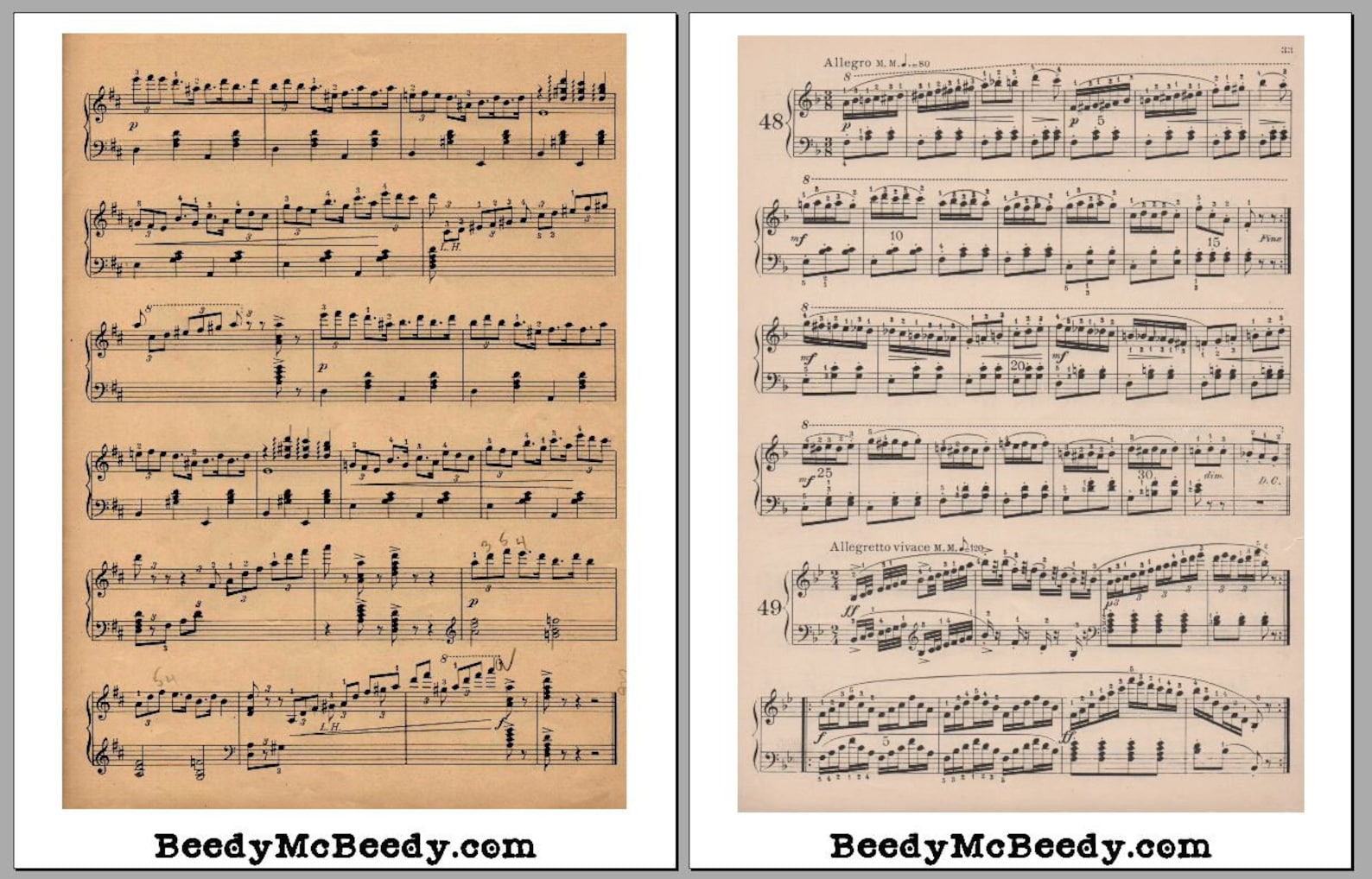 Sheet Music printable Antique Music Images Download - Etsy