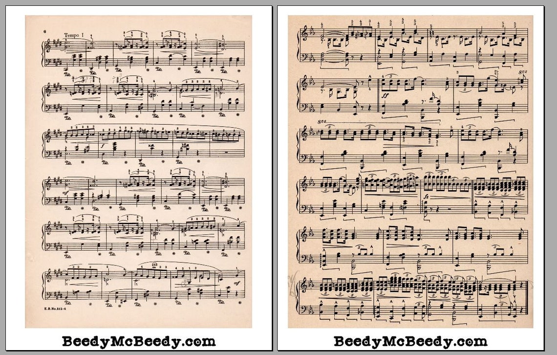 Sheet Music printable Antique Music Images Download - Etsy