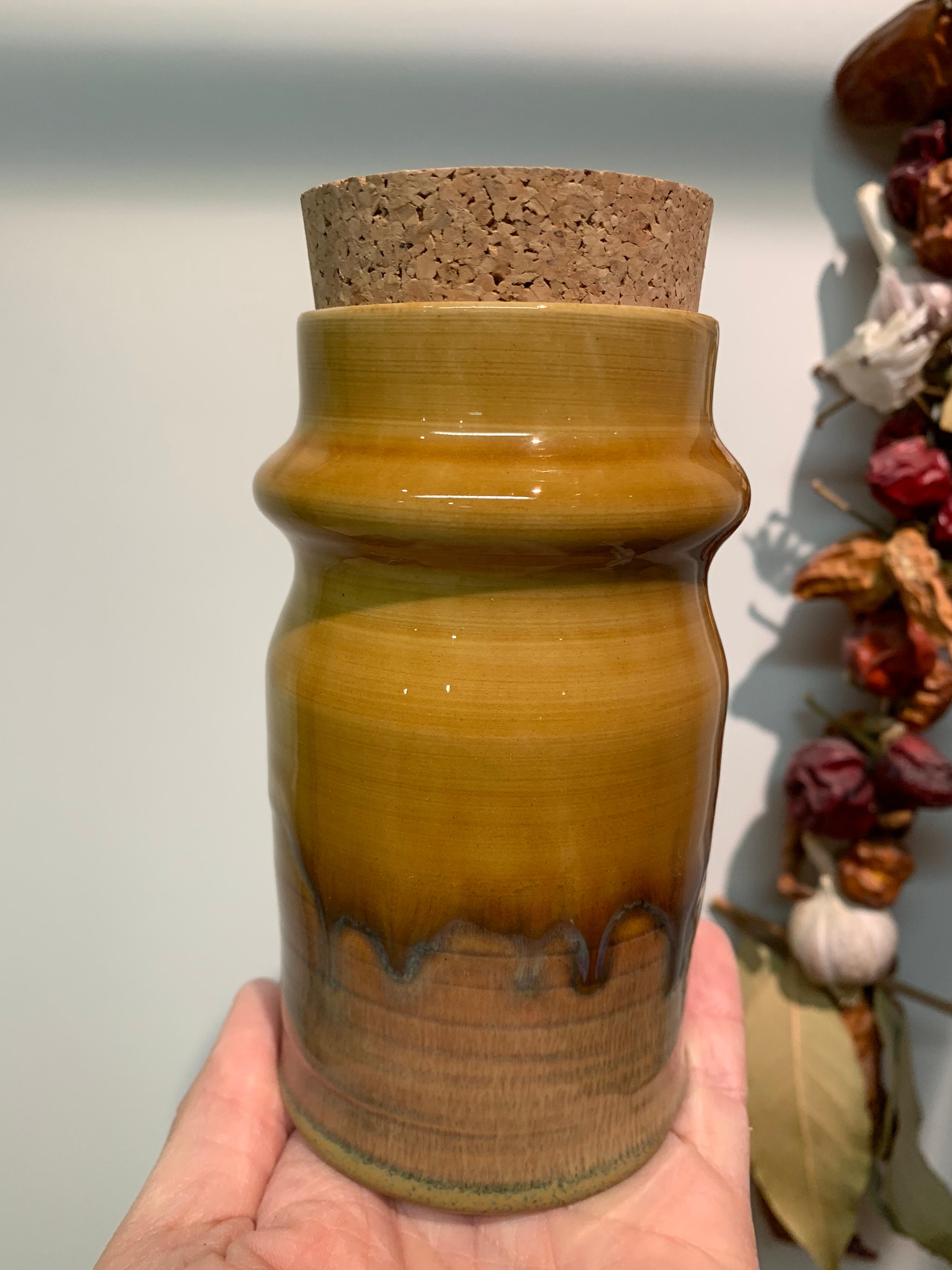 Lata cerámica con corcho natural altura 13 cm caja de | Etsy