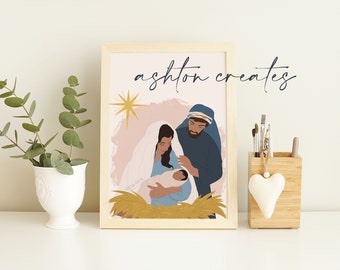 Nativity Print // Digital Instant Download // Christmas Print