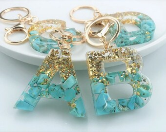 images Resin Art Alphabet Keychain resin keychain etsy
