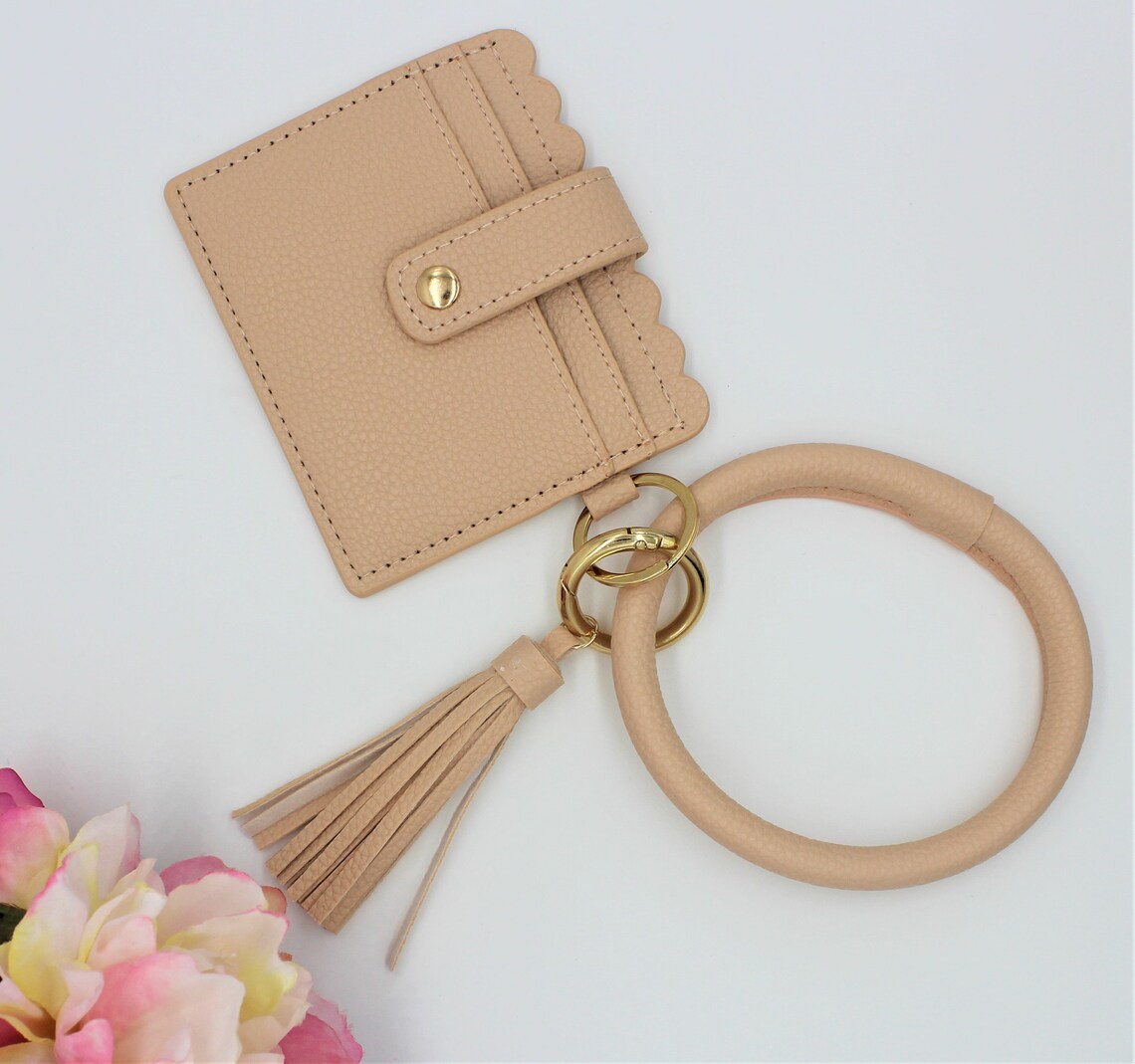 Keychain Wallet Wristlet Bangle Bracelet ID Card Holder Etsy