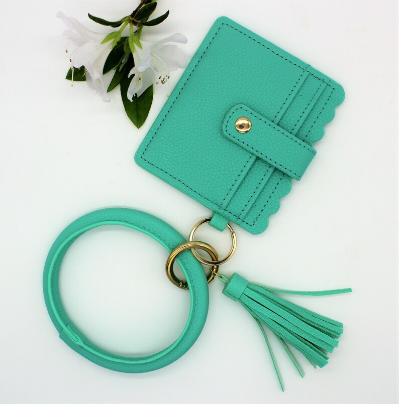 Keychain Wallet Wristlet Bangle Bracelet ID Card Holder Etsy